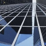 art by Tommy Fitzpatrickooking up at a skyscraper all windows