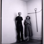 Hans Namuth (1915-1990), Jackson Pollock and Lee Krasner, 1950, gelatin silver print, 8 ½ in. x 7 ½ in., Guild Hall Collection